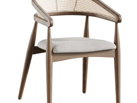 Krzesło Belen Naturel Model 3D