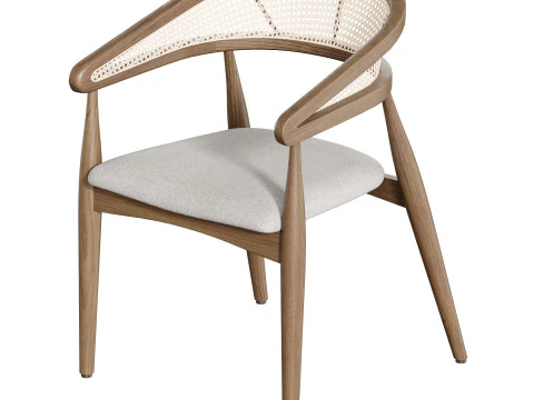 Belen Naturel Chair 3D Model