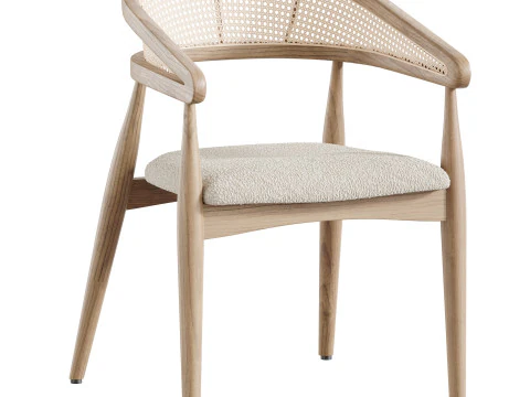 Belen Naturel Chair 3D Model