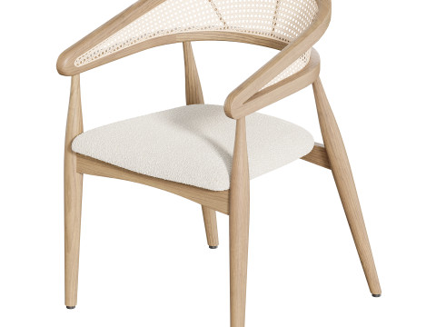 Belen Naturel Chair 3D Модель