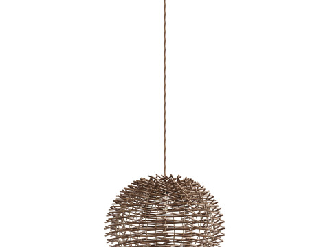 Bird Nest Rattan Lampshade Pendant Light 3D 模型