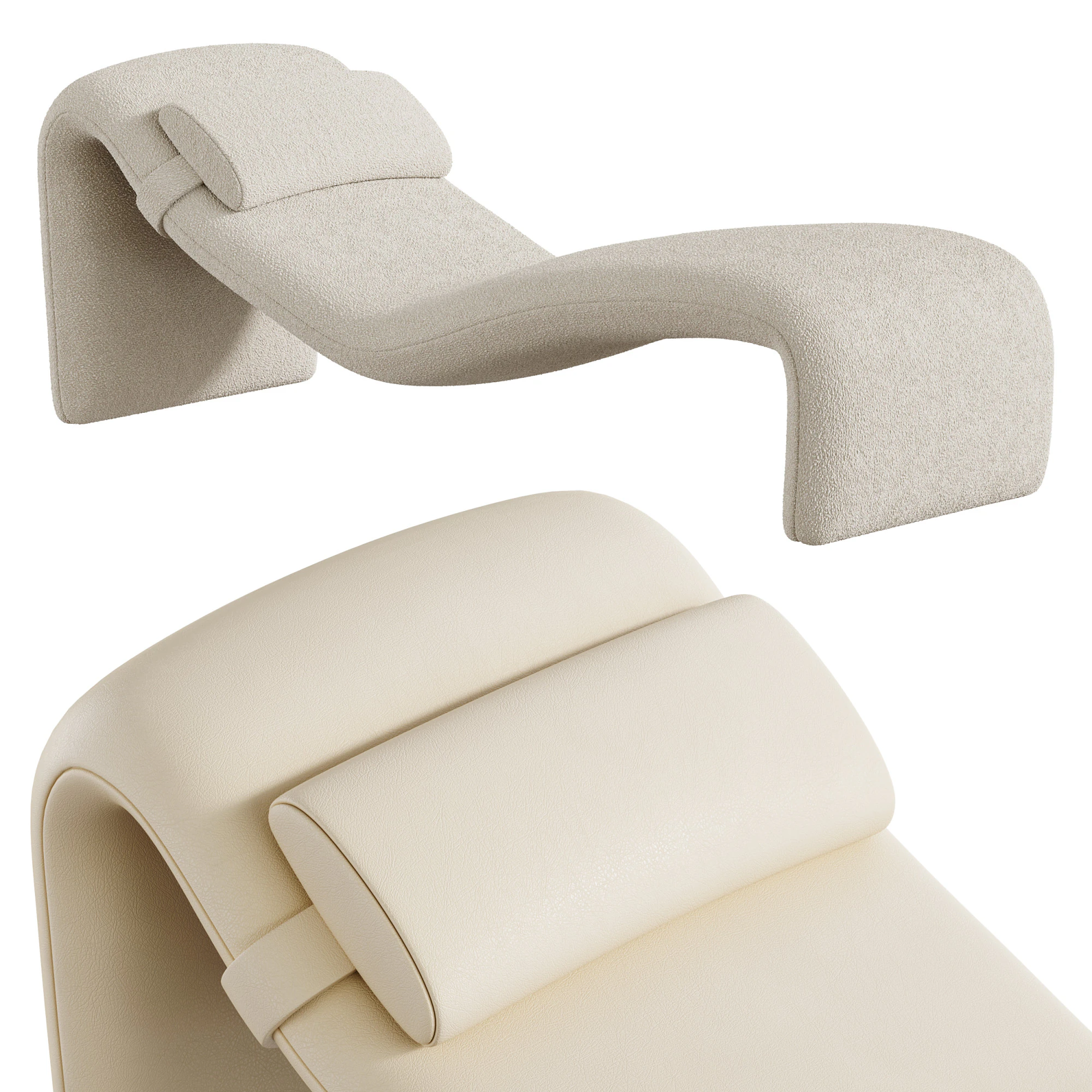 Chaise lounge Genie 3D Model .c4d .max .obj .3ds .fbx .stl .blend 