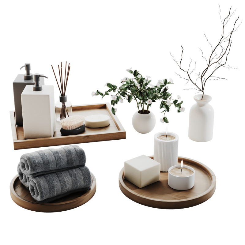 Decorative Set 011 3D-Modell .c4d .max .obj .3ds .fbx .stl .blend
