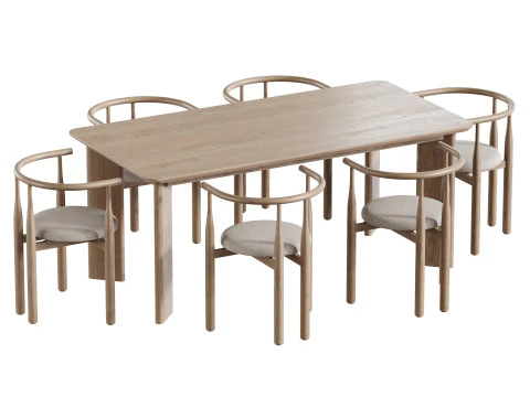 Dining table Ando 3D Model