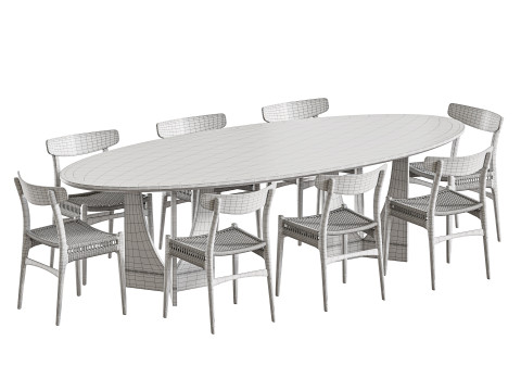 Dining table BRISBANE 3D 모델