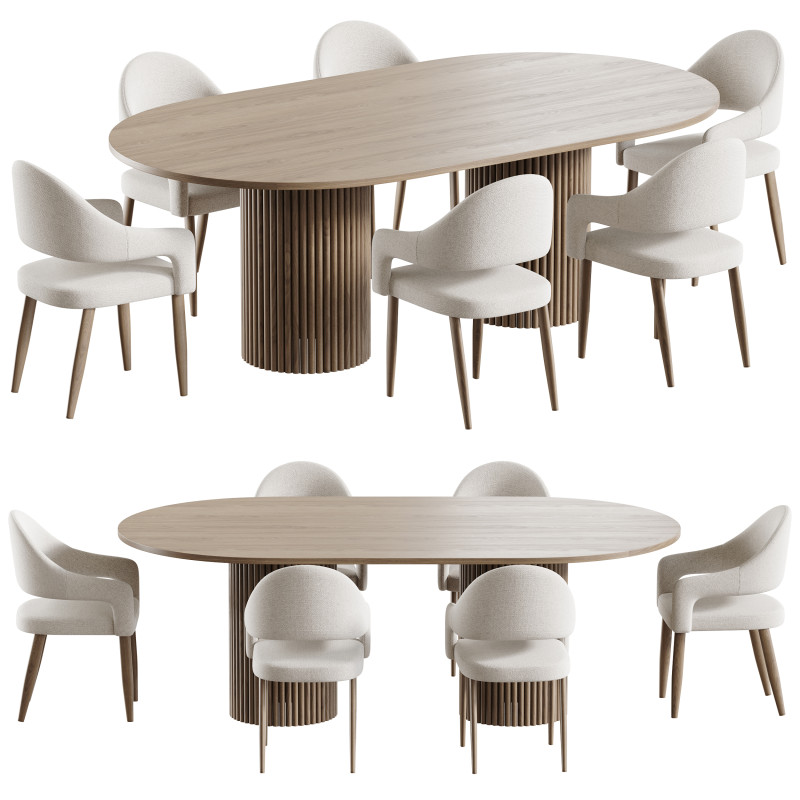 Dining table EDINBURGH Model 3D .c4d .max .obj .3ds .fbx .stl .blend 