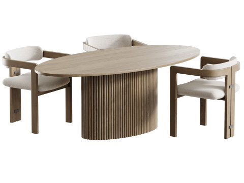 Dining table FIVORIANA Modelo 3D