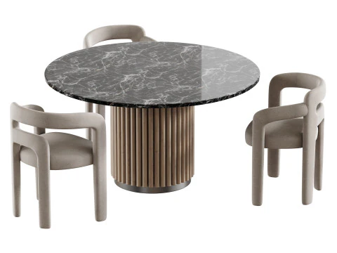 餐桌 汉堡 3D 模型