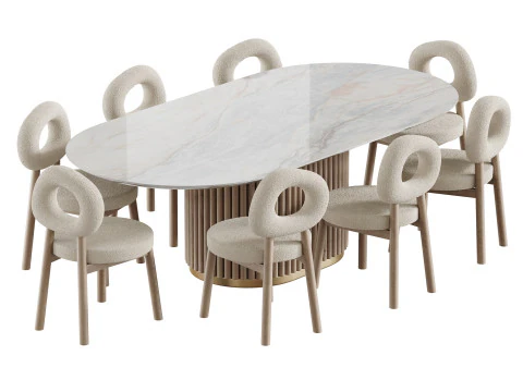 St&oacute;ł do jadalni NEWMAN Model 3D