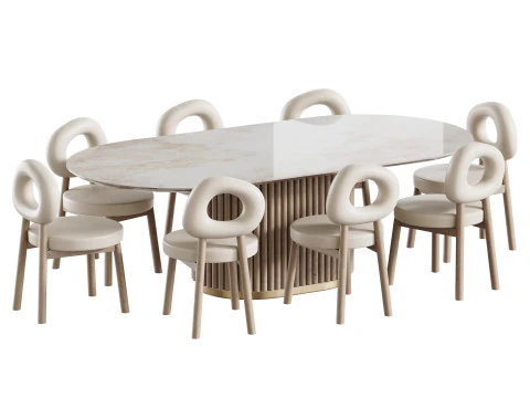 St&oacute;ł do jadalni NEWMAN Model 3D