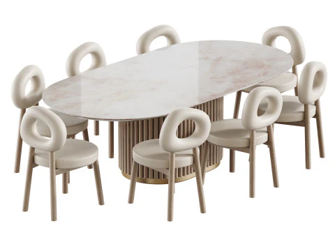 St&oacute;ł do jadalni NEWMAN Model 3D