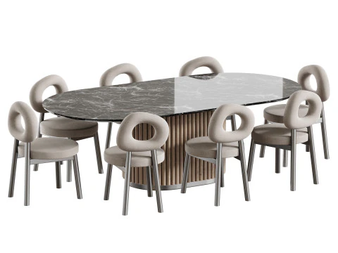 St&oacute;ł do jadalni NEWMAN Model 3D