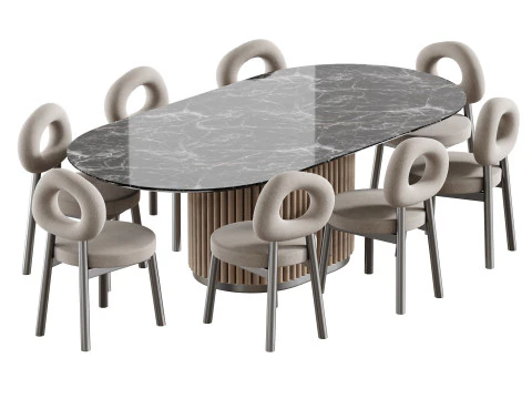 St&oacute;ł do jadalni NEWMAN Model 3D