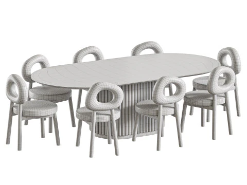 St&oacute;ł do jadalni NEWMAN Model 3D