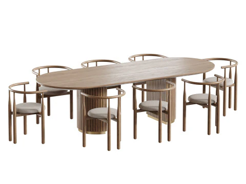 Table &agrave; manger RENMARK Modèle 3D