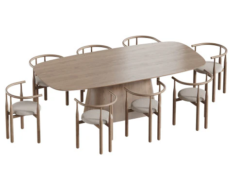 Dining table SHIMA 3D Model