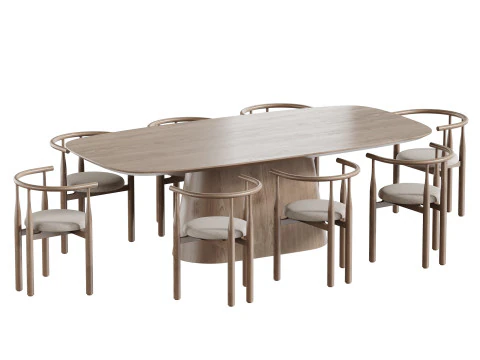 Dining table SHIMA 3D Model
