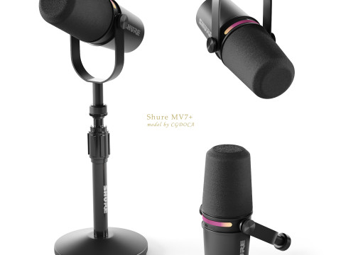MV7 Microphone Modelo 3D