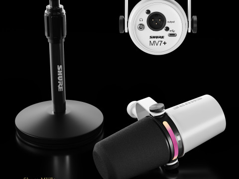 MV7 Microphone Modelo 3D