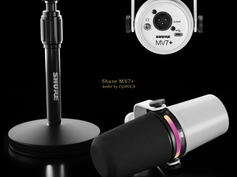 MV7 Microphone Modelo 3D