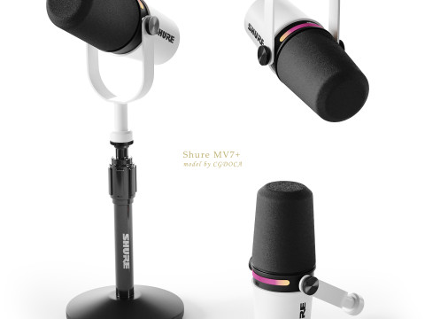 MV7 Microphone Modelo 3D