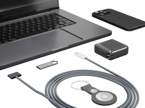Set of Apple equipment 01 3D 모델