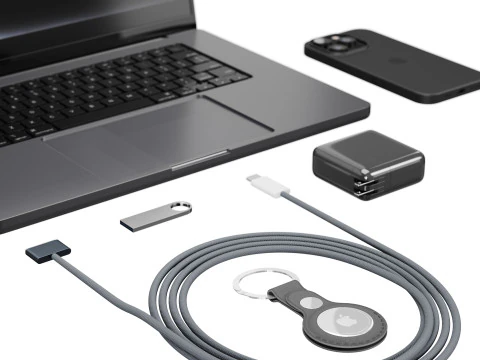 Set of Apple equipment 01 3D Model
