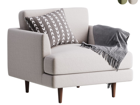 Aric single seat sofa Modello 3D