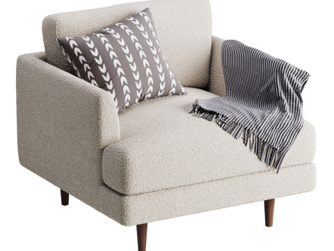Aric single seat sofa Model 3D