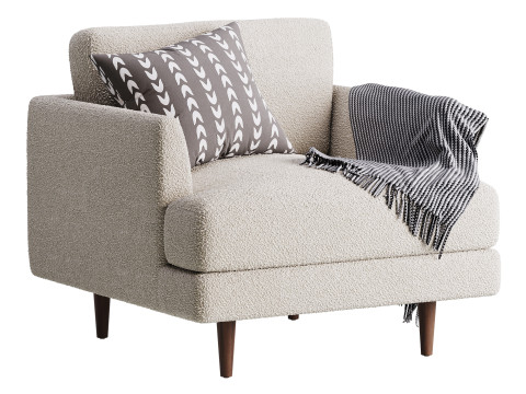 Aric single seat sofa Model 3D