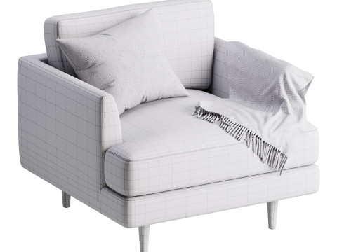 Aric single seat sofa Model 3D