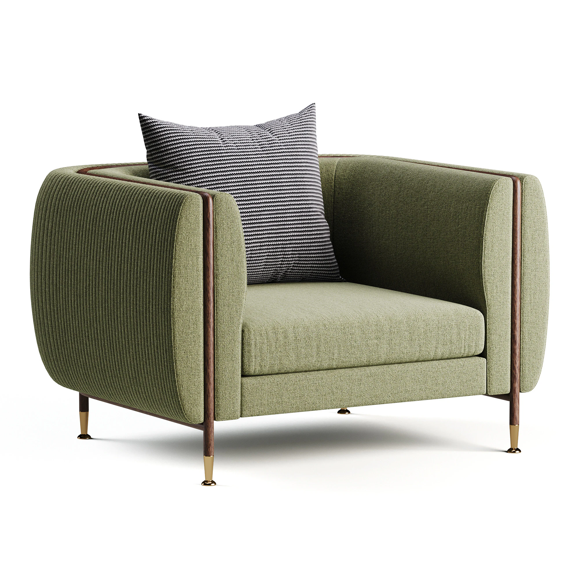 ARMCHAIR BARLOW 3D Model .c4d .max .obj .3ds .fbx .stl .blend 