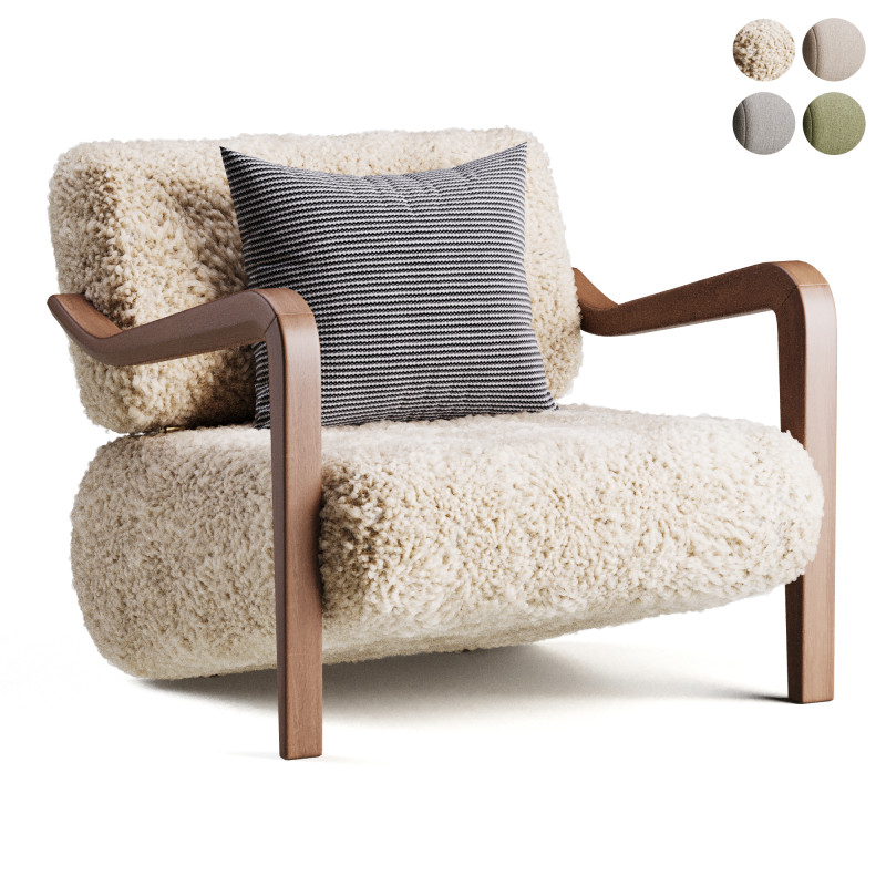 ARMCHAIR Clarck 3Dモデル .c4d .max .obj .3ds .fbx .stl .blend