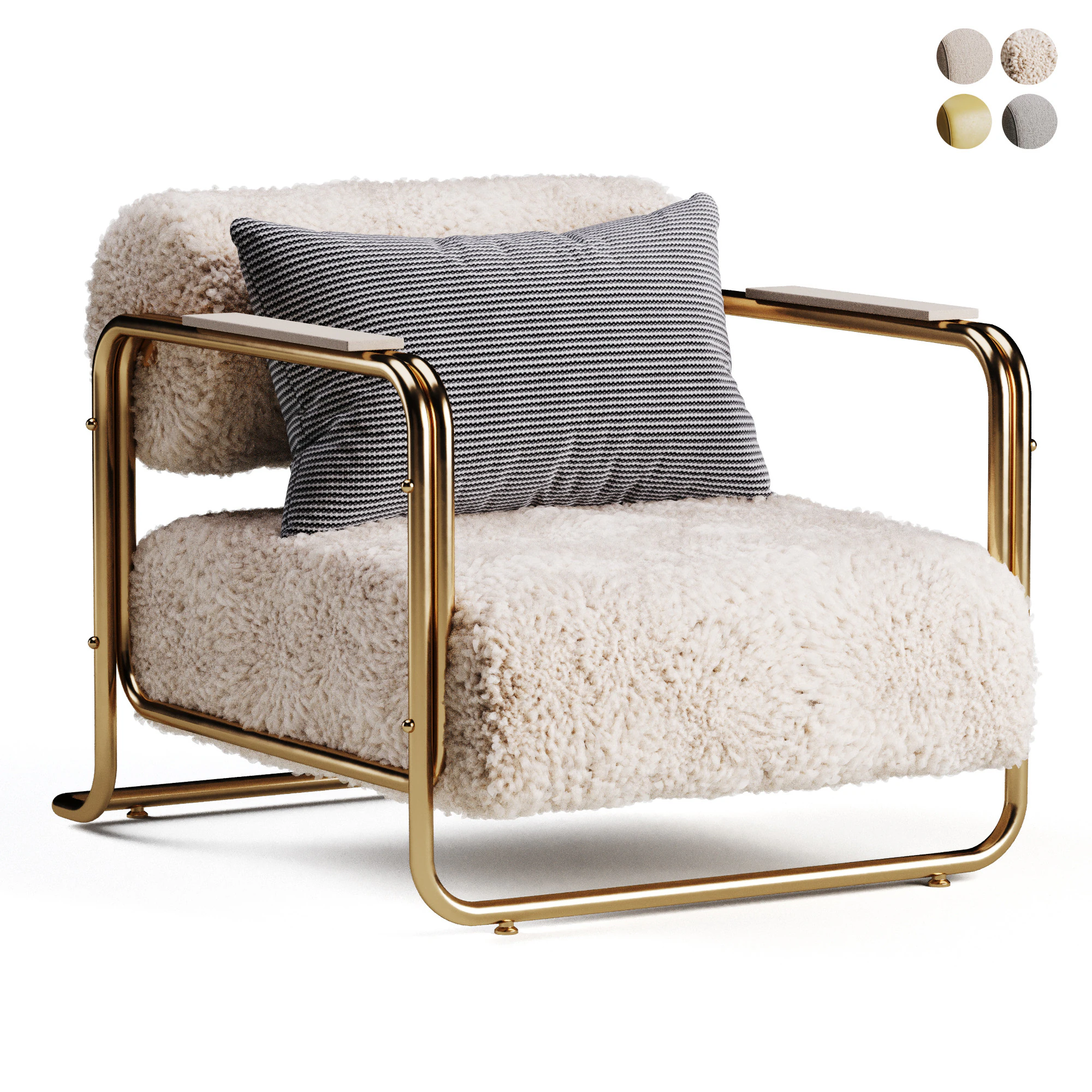 ARMCHAIR HOLDEN 3D Model .c4d .max .obj .3ds .fbx .stl .blend 