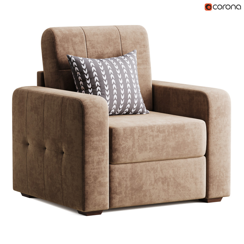 Armchair Loko Model 3D .c4d .max .obj .3ds .fbx .stl .blend