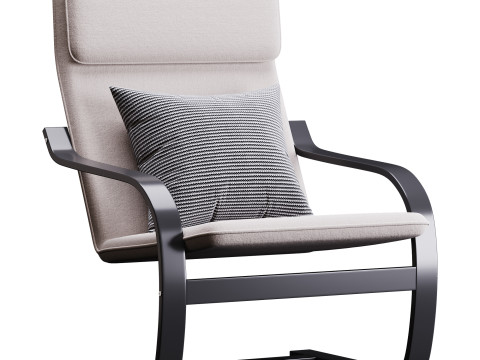 Armchair Mius Fabric Velutto 06 3D Model