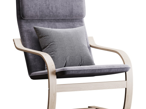 Armchair Mius Fabric Velutto 06 Modèle 3D