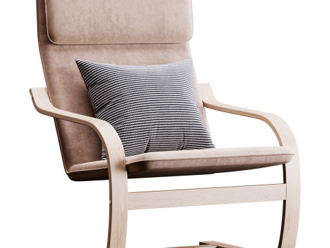 Armchair Mius Fabric Velutto 06 Modèle 3D
