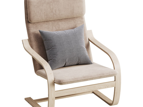 Armchair Mius Fabric Velutto 06 Modèle 3D