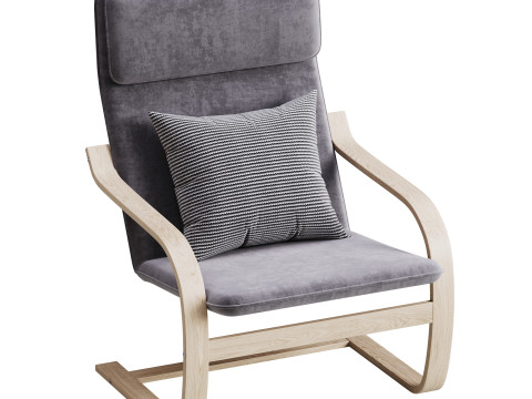 Armchair Mius Fabric Velutto 06 Modèle 3D