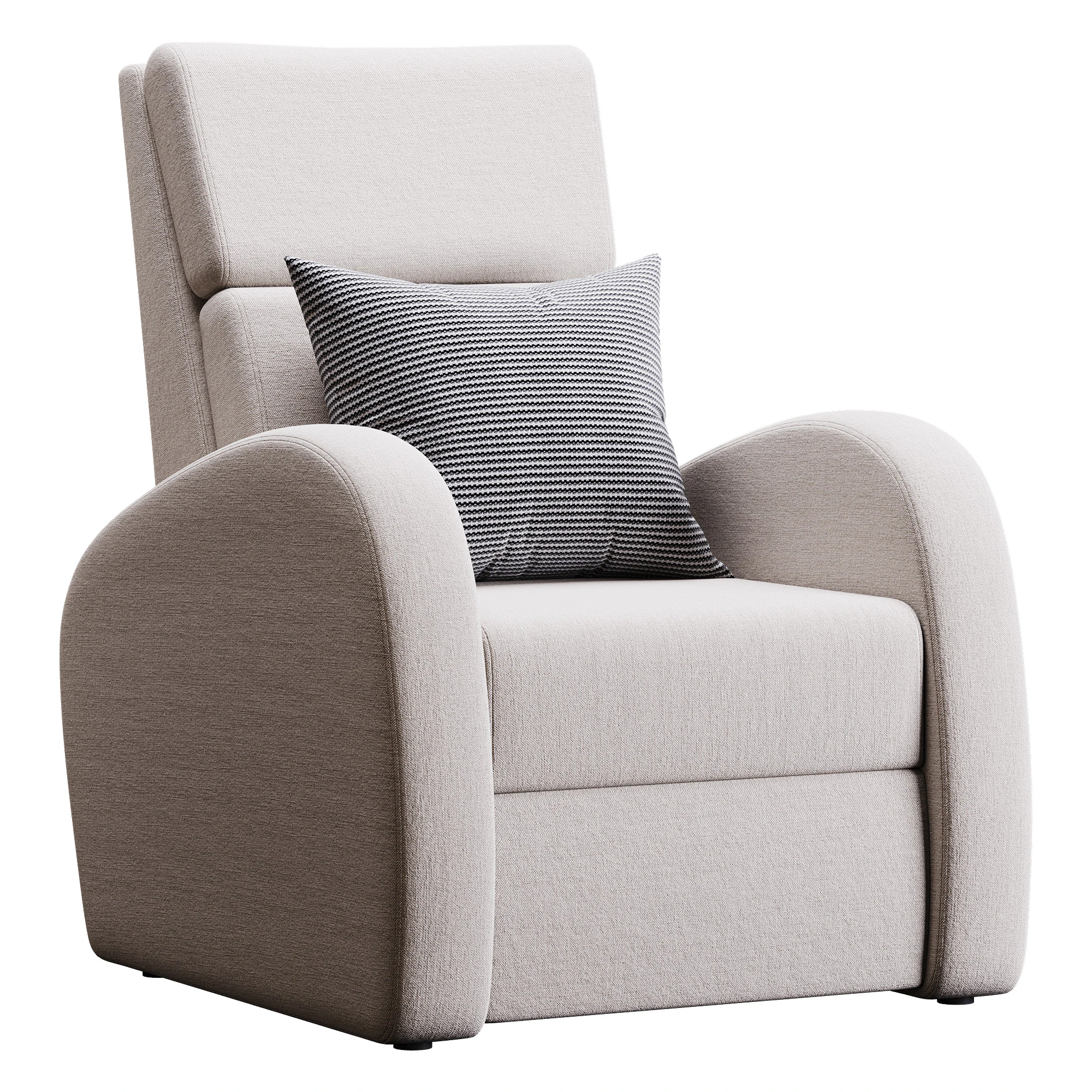 Armchair Seymar Fabric Velutto 01 3D Model .c4d .max .obj .3ds .fbx .stl .blend