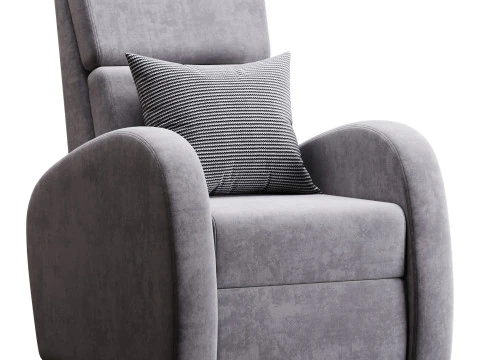 Armchair Seymar Fabric Velutto 01 3D Model