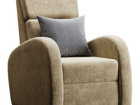 Armchair Seymar Fabric Velutto 01 3D Model