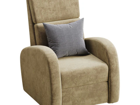 Armchair Seymar Fabric Velutto 01 3D Model