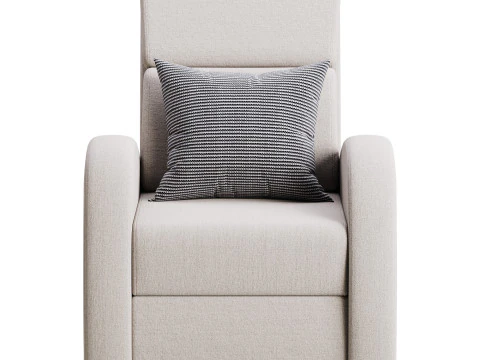 Armchair Seymar Fabric Velutto 01 3D Model