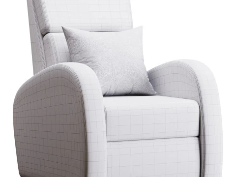 Armchair Seymar Fabric Velutto 01 3D Model