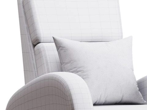 Armchair Seymar Fabric Velutto 01 3D Model