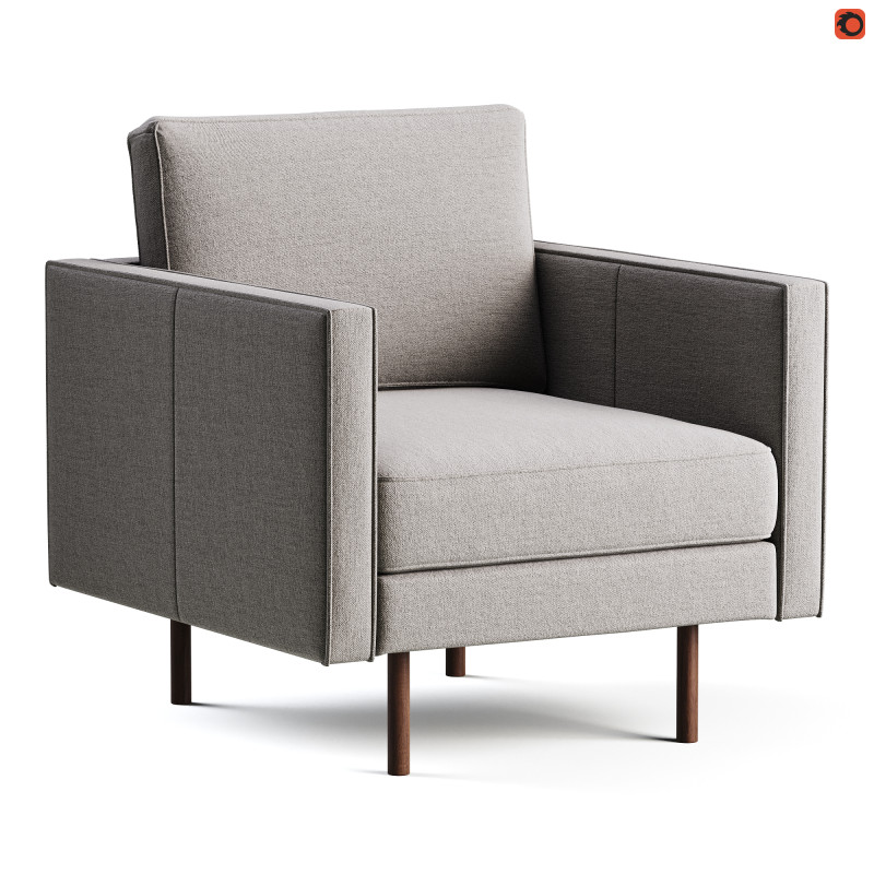 Axel Armchair 3D Модель .c4d .max .obj .3ds .fbx .stl .blend