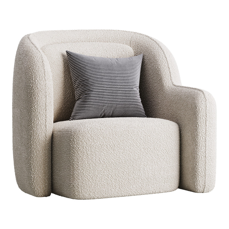 Chair Barrier Right 3D Model .c4d .max .obj .3ds .fbx .stl .blend