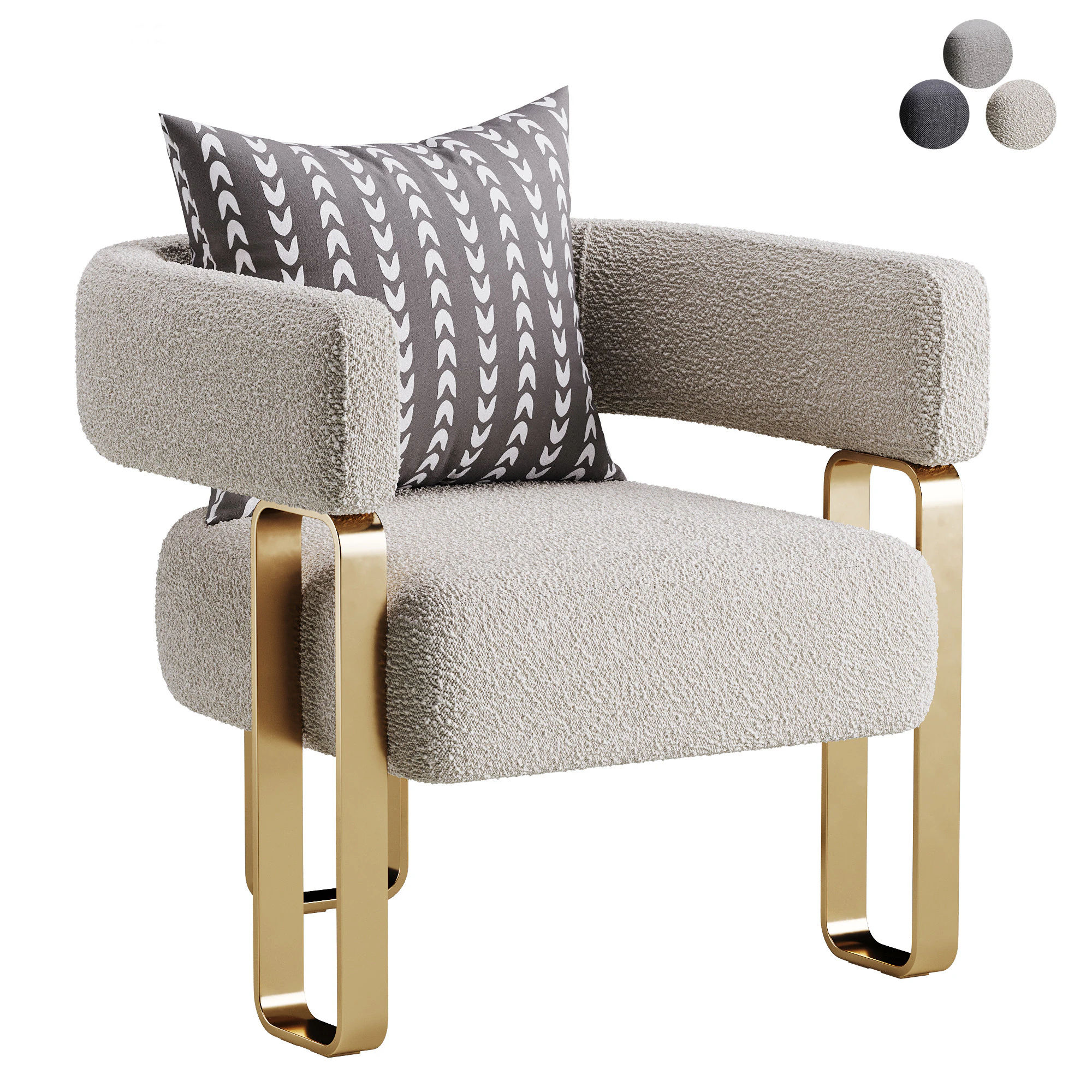 Chair Capricorn 3D Model .c4d .max .obj .3ds .fbx .stl .blend 